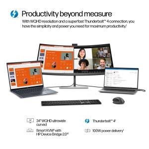 Curved Conferencing Monitor - Series 7 Pro 734pm - 34in - 3440x1440 (WQHD) - IPS