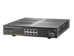 Aruba 2930F 8G PoE+ 2SFP+ Switch, (8) RJ-45 autosensing 10/100/1000 PoE+ ports