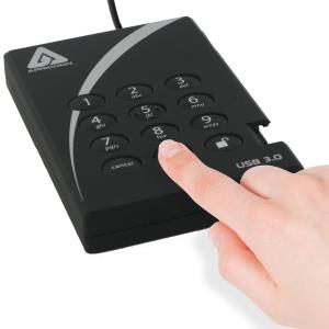 Aegis Padlock USB 3.0 Encrypted USB 3.0 Hard Drive With Pin Access 256-bit Aes-xts Encryption 500GB