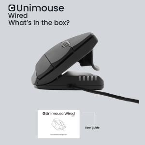 Wired Ergonomic Mouse - Unimouse - USB - All Hand Sizes - Right