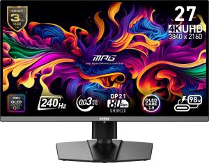 Gaming Monitor - Mpg 272urx Qd-oled - 27in - 3840x2160 Uhd - Flat - Black