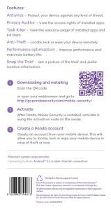 Panda Mobile Security 2016 1 Year 5 Users