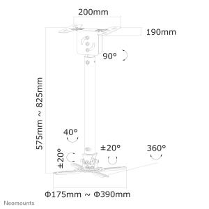 Projector/beamer Ceiling Mount (beamer-c100)