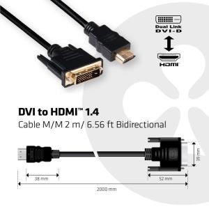 DVI-d To Hdmi 1.4 Cable M/m 2m