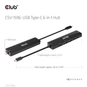 USB Gen1 Type-c, 6-in-1 Hub With Hdmi 8k30hz, 2xUSB