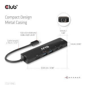 USB Gen1 Type-c, 6-in-1 Hub With Hdmi 8k30hz, 2xUSB