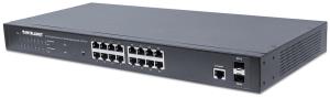 Gigabit Ethernet PoE+ Web-Managed Switch  16-Port with 2 SFP Ports