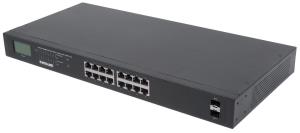 Gigabit Ethernet Poe+ Switch 16 Port With 2 Sfp Ports And LCD Screen