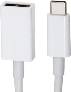 Converter Cable USB 2.0 - 5Gbps - USB Type-C to USB Type-A  M/F - 5.3in White