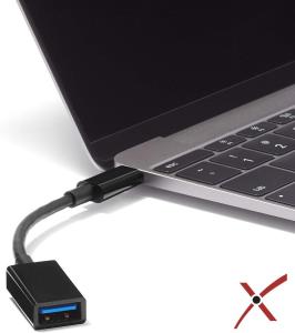 Converter Cable USB 2.0 - 5Gbps - USB Type-C to USB Type-A  M/F - 5.3in Black