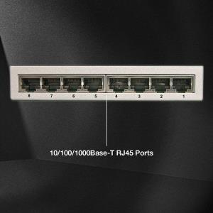 Network Switch - Gigabit, Desktop, 8 Port, 10/100/1000