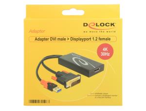 Adapter DVI Male > DisplayPort 1.2 Female Black