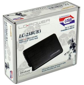 Media Player - USB Gehsuse Sata-HDD 2.5in Alu USB 3.0 Lc-power Bla