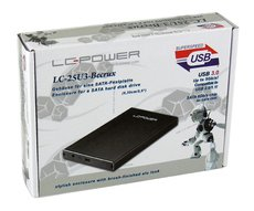 Ext. Enclosure 6,35cm (2,5), USB 3.0, Lc-power Lc-25u3-becrux, Blck, For St HDD & SSD