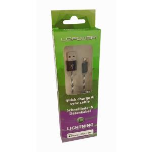 USB  To Lightning Cble, Blck/silver, 1m - Lc-c-USB-lightning-1m-8 (mfi)