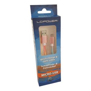 USB  To Micro USB Cble, Rinbow Glitter, 1m - Lc-c-USB-micro-1m-3