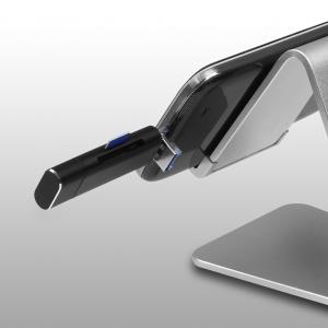 SD and Micro SD Card Reader - Micro USB OTG (On-The-Go) - Type-C (USB 3.1) Black (AUCRC300F)