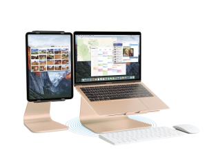 mStand 360 Laptop Stand + Swivel Base Gold