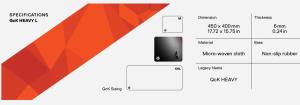 Surfaces Qck Heavy Gaming Mouse Pad - Large (450x400mm)