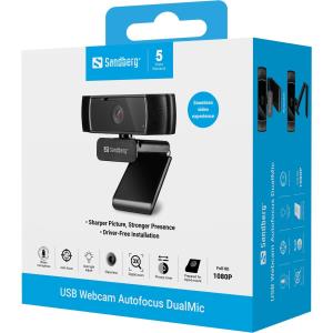 USB Autofocus DualMic webcam 2.07 MP 1920 x 1080 pixels USB 2.0 Black