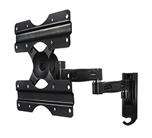 Double Arm Flat Screen Wall Mount With Tilt And Swivel Screens Up To 42&quot; Max Weight 25kg - Blac