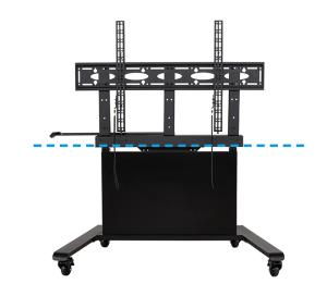 Motorised Height Adjustable Flat Screen Trolley - For Screens Up To 86in