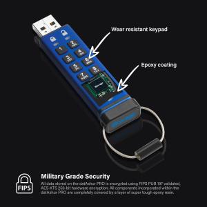 datAshur PRO  - 32GB encrypted USB Stick - USB-A 3.2 Gen 1 - 256-bit