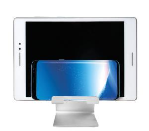 Smartphone and tablet stand, aluminum