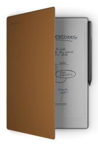 Book Folio Premium Leather Brown Paper Pro