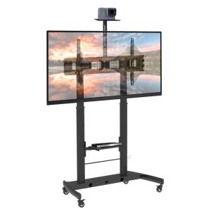 Trolley For Monitor 52-110in With 2 Shelves Support