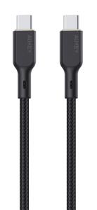 USB Charging cable - 1x Usb Type-C To 1x Usb Type-C - PD 100W 5A - 1.8m Black (Kevlar)