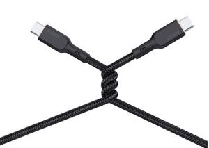 USB Charging cable - 1x Usb Type-C To 1x Usb Type-C - PD 100W 5A - 1.8m Black (Kevlar)