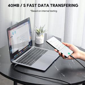 USB Charging cable - 1x Usb Type-C To 1x Usb Type-C - PD 100W 3A - 1.8m Black (Nylon)