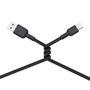 USB Charging cable - 1x Usb Type-C To 1x Usb Type-C - PD 60W 3A - 1.8m Black (Nylon)