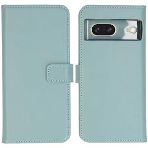 Genuine Leather Bookcase Google Pixel 7 - Air Blue
