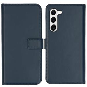 Genuine Leather Bookcase Samsung Galaxy S23 - Blue