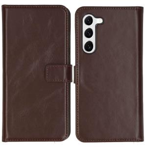Genuine Leather Bookcase Samsung Galaxy S23 - Brown
