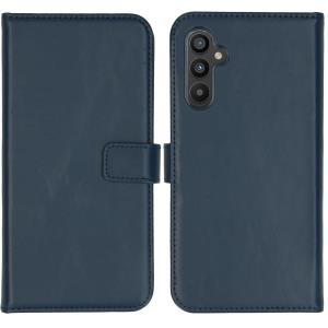 Genuine Leather Bookcase Samsung Galaxy A34 (5g) - Blue