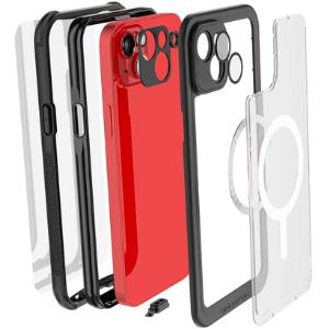  Ghostek Nautical Waterproof MagSafe Case + Belt Swivel Holster Apple iPhone 14 Plus Clear