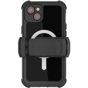  Ghostek Nautical Waterproof MagSafe Case + Belt Swivel Holster Apple iPhone 14 Plus Black