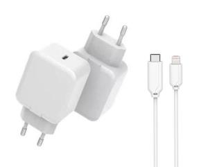 20W USB-C Charger for iPhone & iPad incl. USB-C to Lightning cable