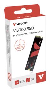Verbatim Vi3000 PCIe3.0 1TB 最大読込3100MB/s VERBATIM SSD - Vi3000 - 1TB - M.2 2280 Pci-e 3.0 - 49375 - Redcorp
