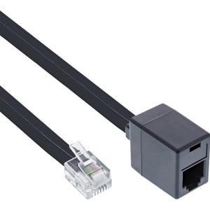 INLINE INC Modular Cable Rj12 6p6c Male To Female 10m Black