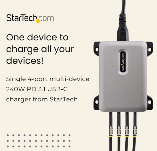 4-Port Multi-Device USB-C Charger