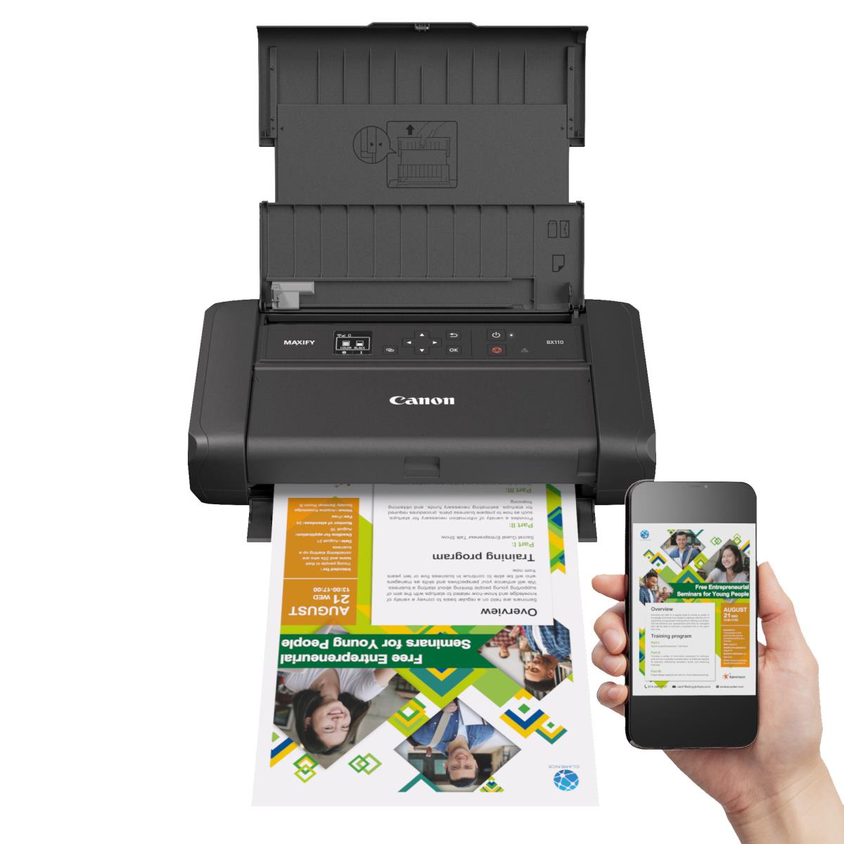 CANON Maxify Bx110 - Printer - Inkjet - A4 - Wi-Fi - Black - With ...