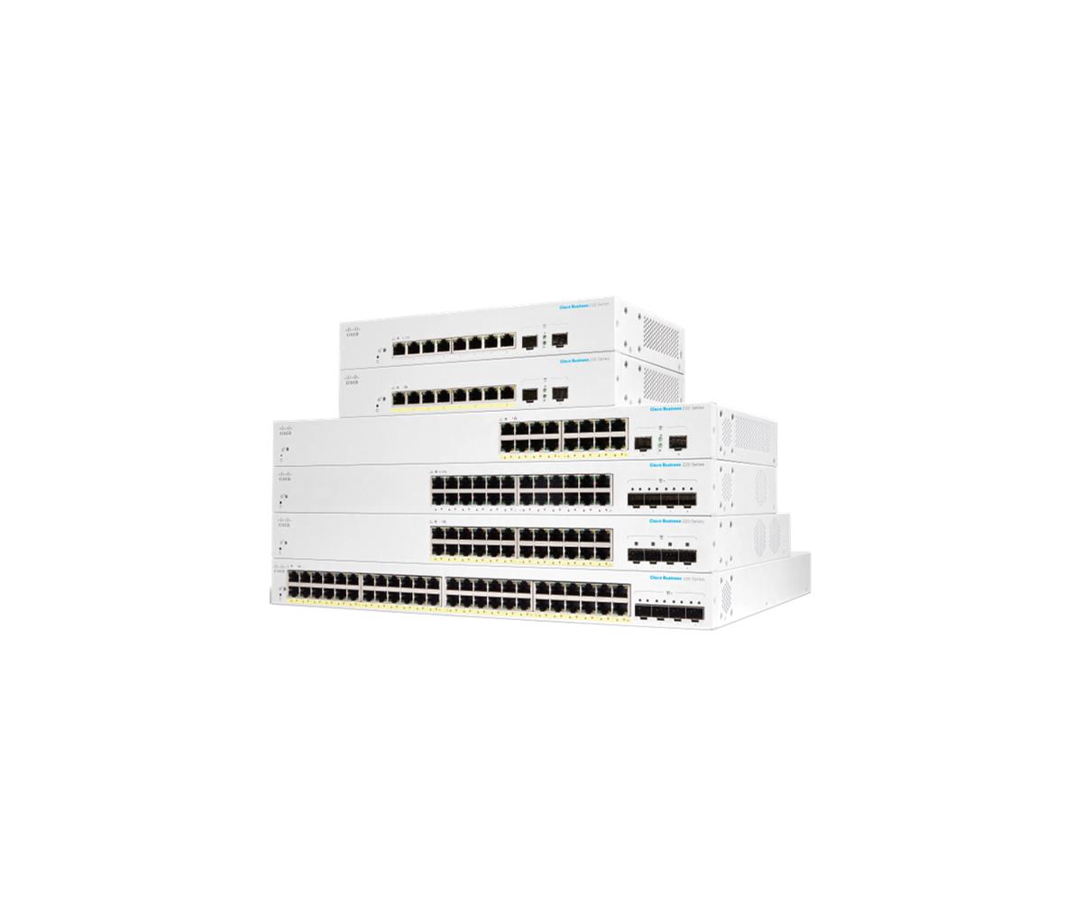 Cbs220 Smart Switch 8-port Ge Full Poe Ext Ps 2x1g Sfp
