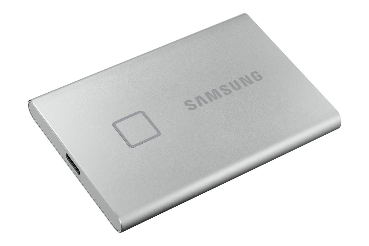 SAMSUNG SSD externe T7 Touch USB-C noir 500 Go: Vitesse NVMe de 1050 Mo/s,  protection mot de passe, chiffrement matériel