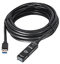 Black Logilink 5m USB 3.0 Repeater Cable