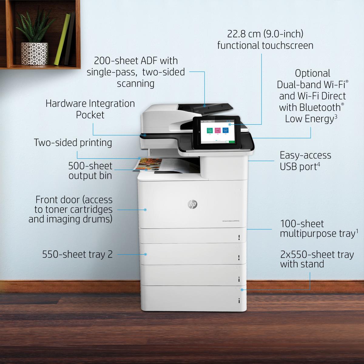 Accessoire imprimante Hp - Bac d'alimentation - 550 feuilles dans 1 bac(s)  - pour Color LaserJet Enterprise MFP 6800dn