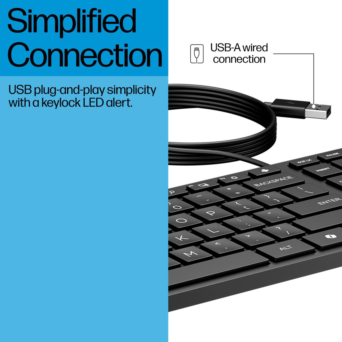 HP Wired Desktop 320K Keyboard - Azerty French - 9SR37UT#ABF - Redcorp ...